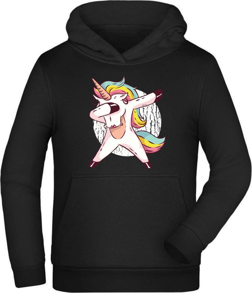 Children's Hoodie Hooded Sweater - Unicorn dab dance move i206